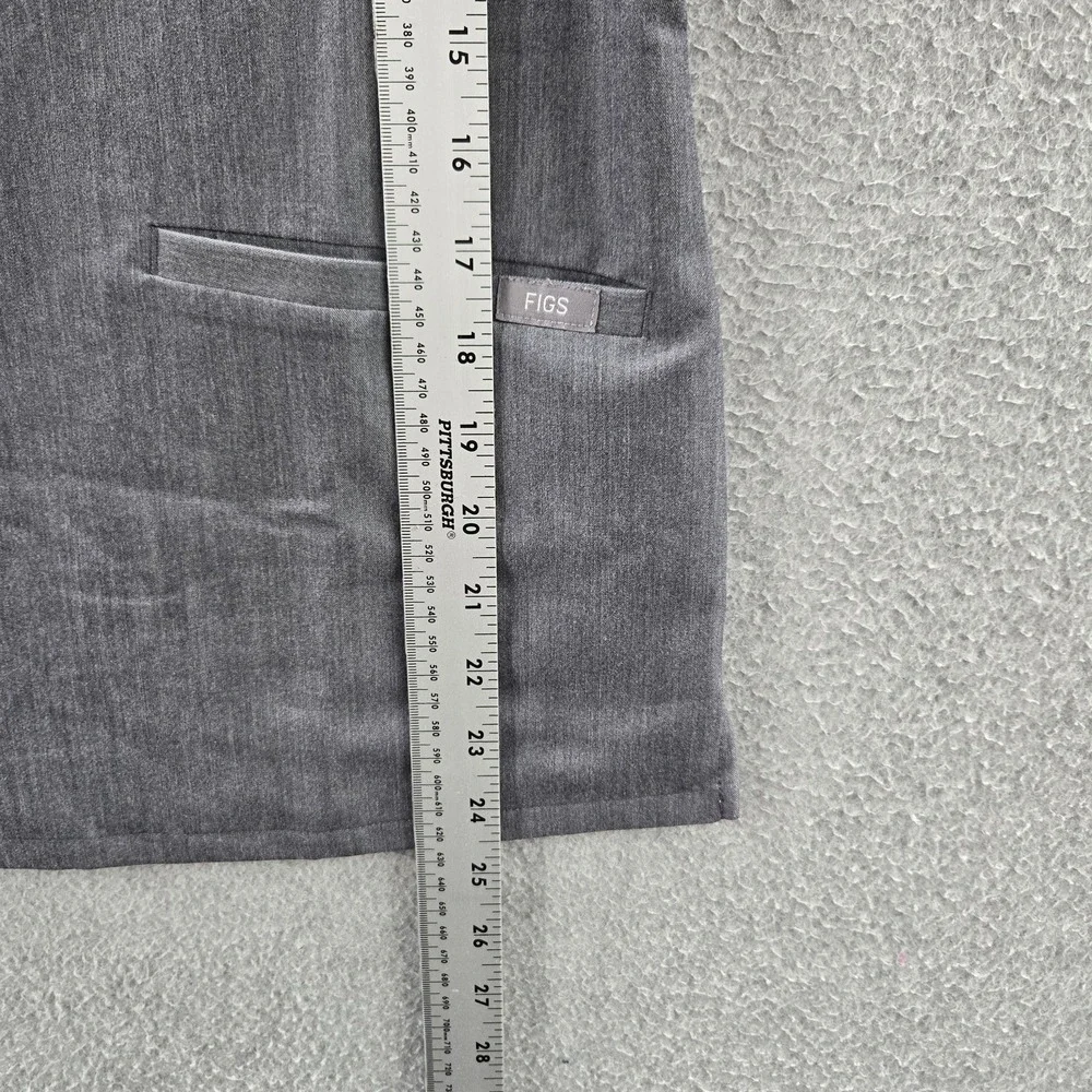 FIGS Women Scrub Top XXS‎ Gray PO#1568 Short Sleeve